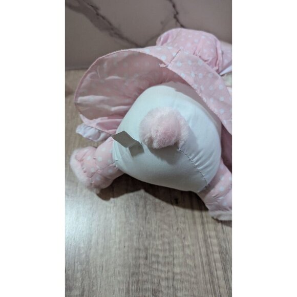 Dan Dee Pink Bunny Plush With Two Baby Bunnies Polka Dot  Striped  14"Easter - Picture 7 of 9